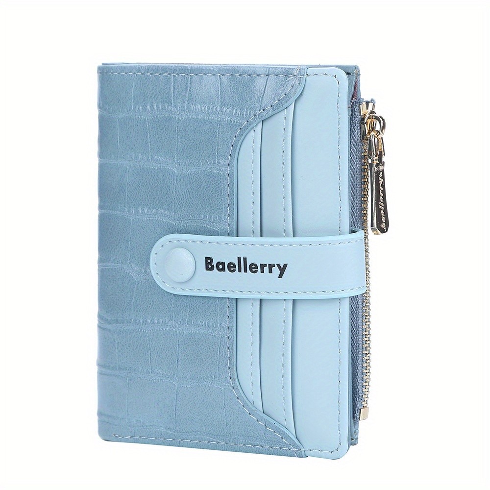 BAELLERRY Women’s 2023 Short Wallet – Buckle Sanded Mini Purse with Coin Holder (Carteras)