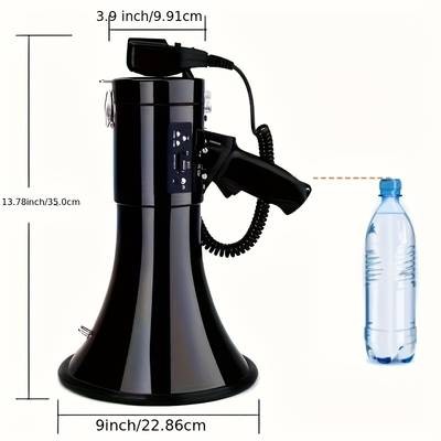 BS 50W Portable USB Loudspeaker & Megaphone – Powerful Sound, Detachable Mic & Recording Playback for Any Event