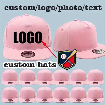 10pcs Customizable Flat Brim Baseball Caps – Durable Polyester Snapbacks for Teams, Events & Branding