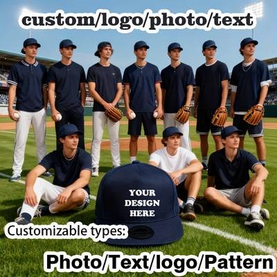 10pcs Customizable Flat Brim Baseball Caps – Durable Polyester Snapbacks for Teams, Events & Branding