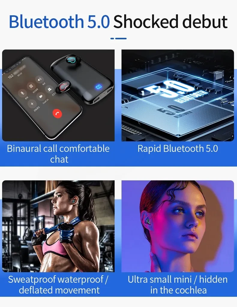 Wireless bluetooth headset