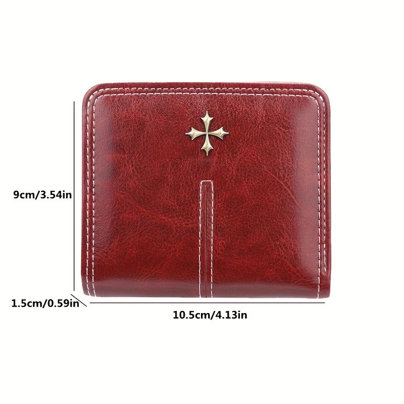BAELLERRY Women’s Slim Wallet – IC Magnetic Closure, Double-Fold Billfold, Zipper Coin Pocket & Multi-Card Holder
