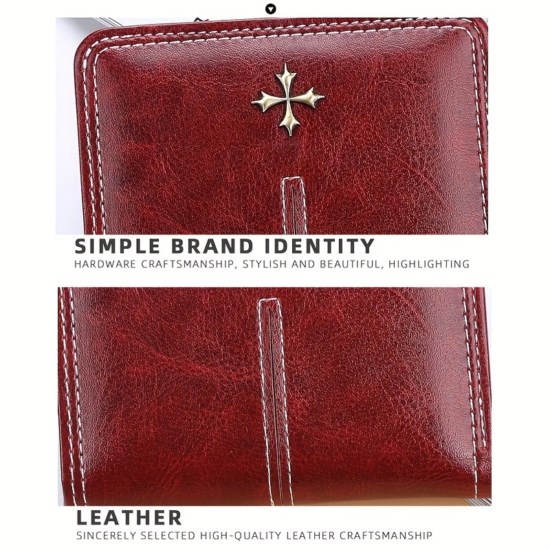 BAELLERRY Women’s Slim Wallet – IC Magnetic Closure, Double-Fold Billfold, Zipper Coin Pocket & Multi-Card Holder