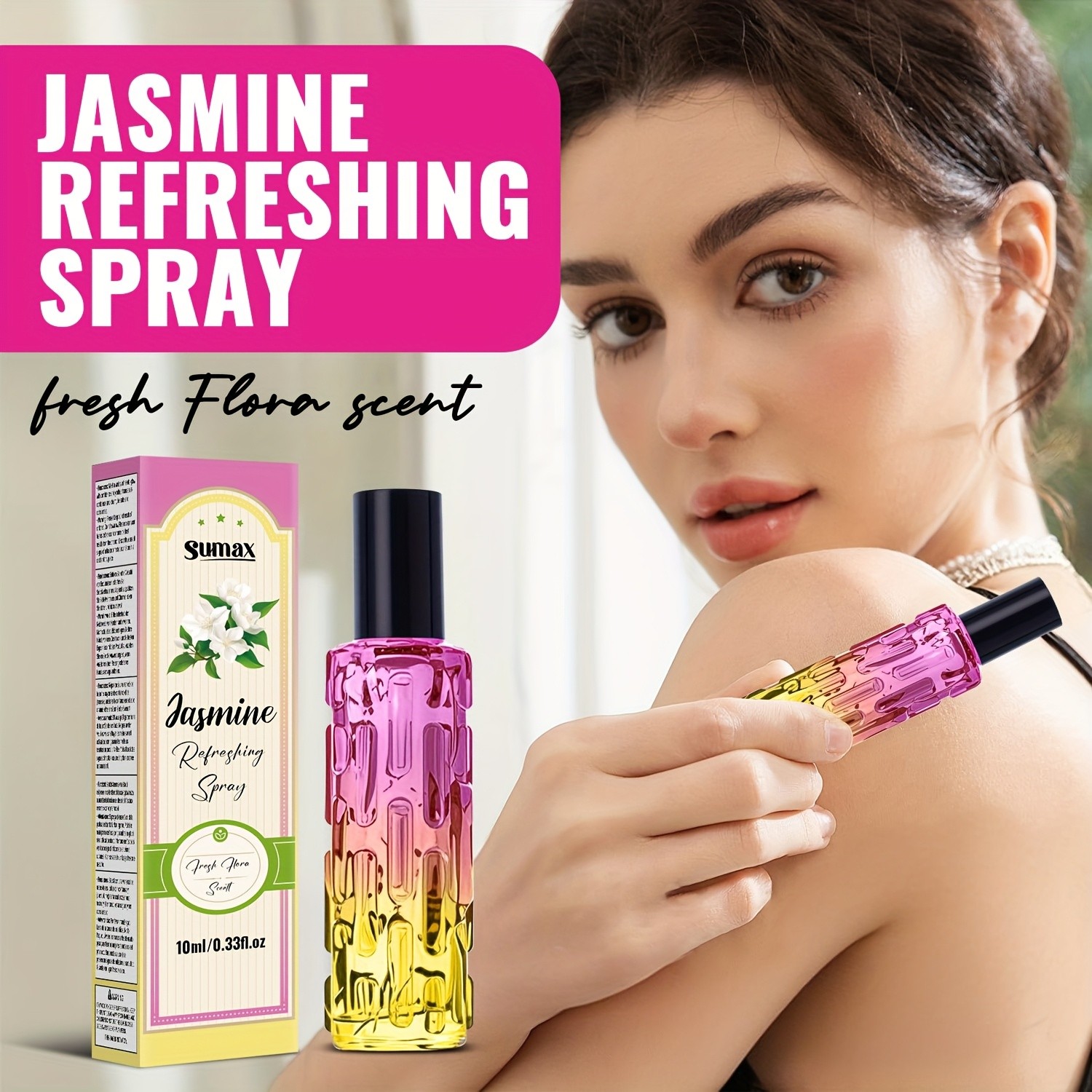 SUMAX Jasmine Flower Refreshing Deodorizing Spray – Gentle, Fragrant & Perfect for Summer Confidence