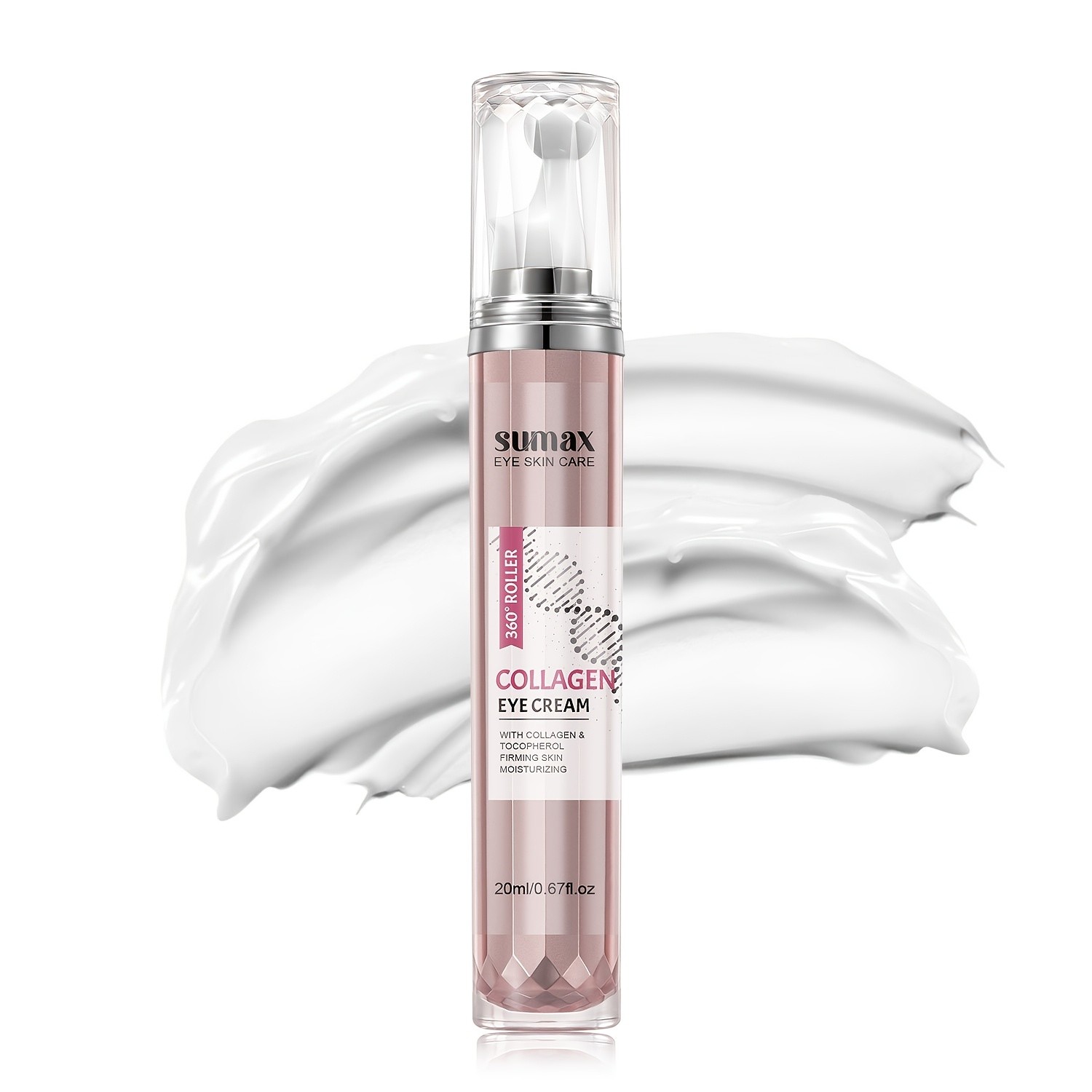 SUMAX Collagen Eye Cream – Retinol + Collagen Firming Treatment with 360° Massage Applicator