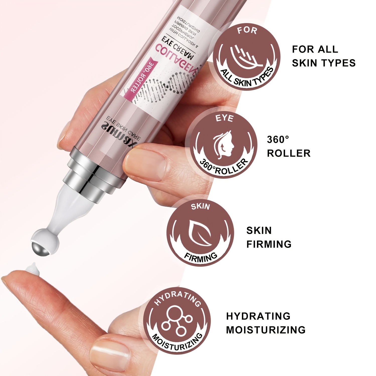 SUMAX Collagen Eye Cream – Retinol + Collagen Firming Treatment with 360° Massage Applicator