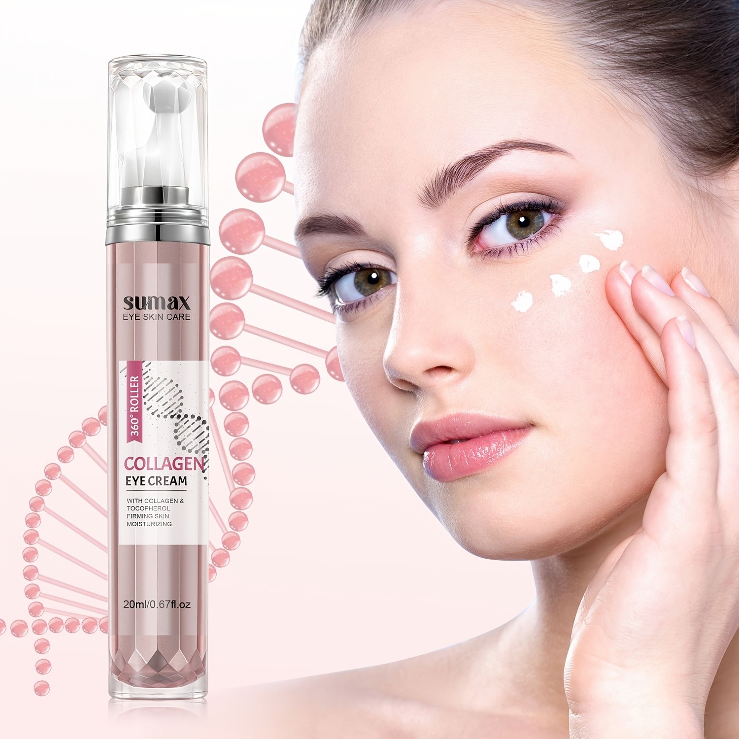 SUMAX Collagen Eye Cream – Retinol + Collagen Firming Treatment with 360° Massage Applicator