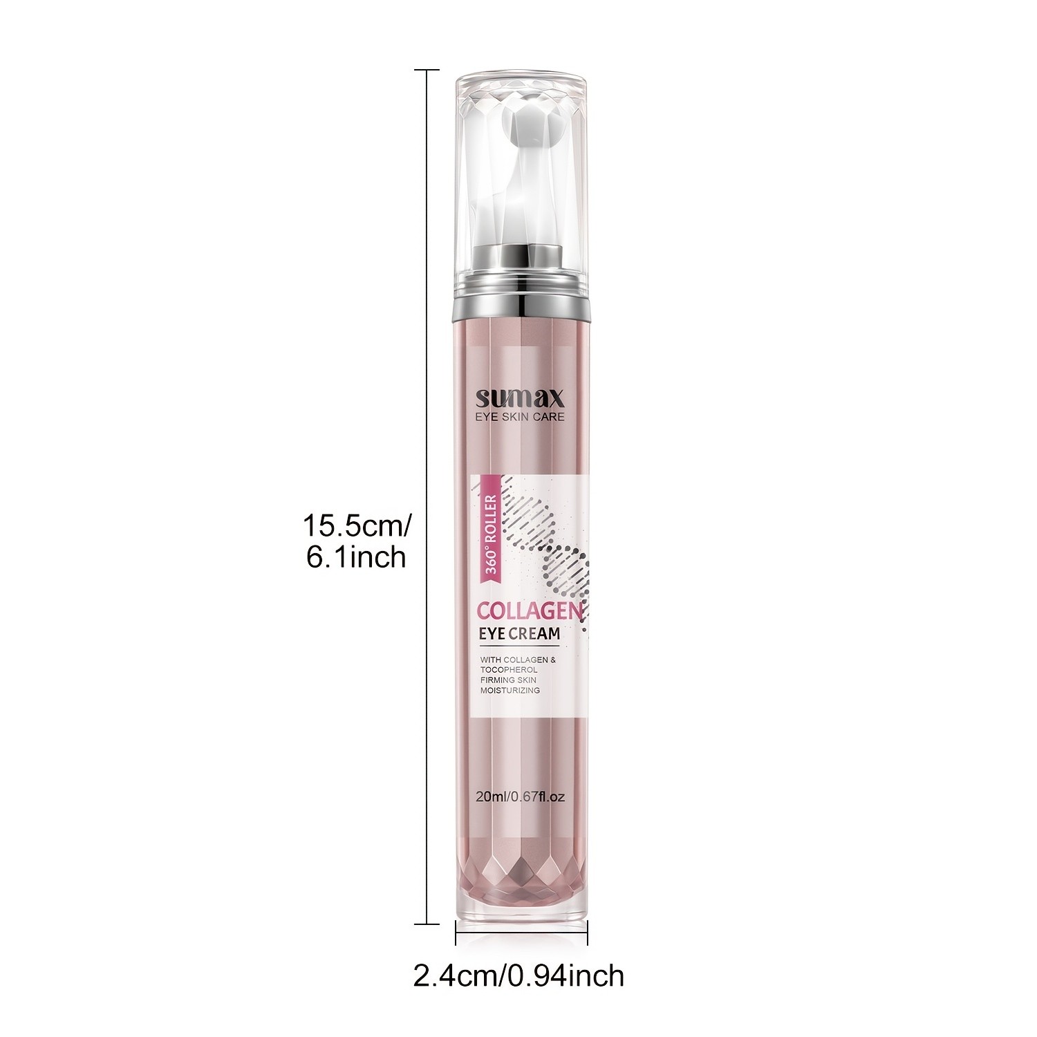 SUMAX Collagen Eye Cream – Retinol + Collagen Firming Treatment with 360° Massage Applicator