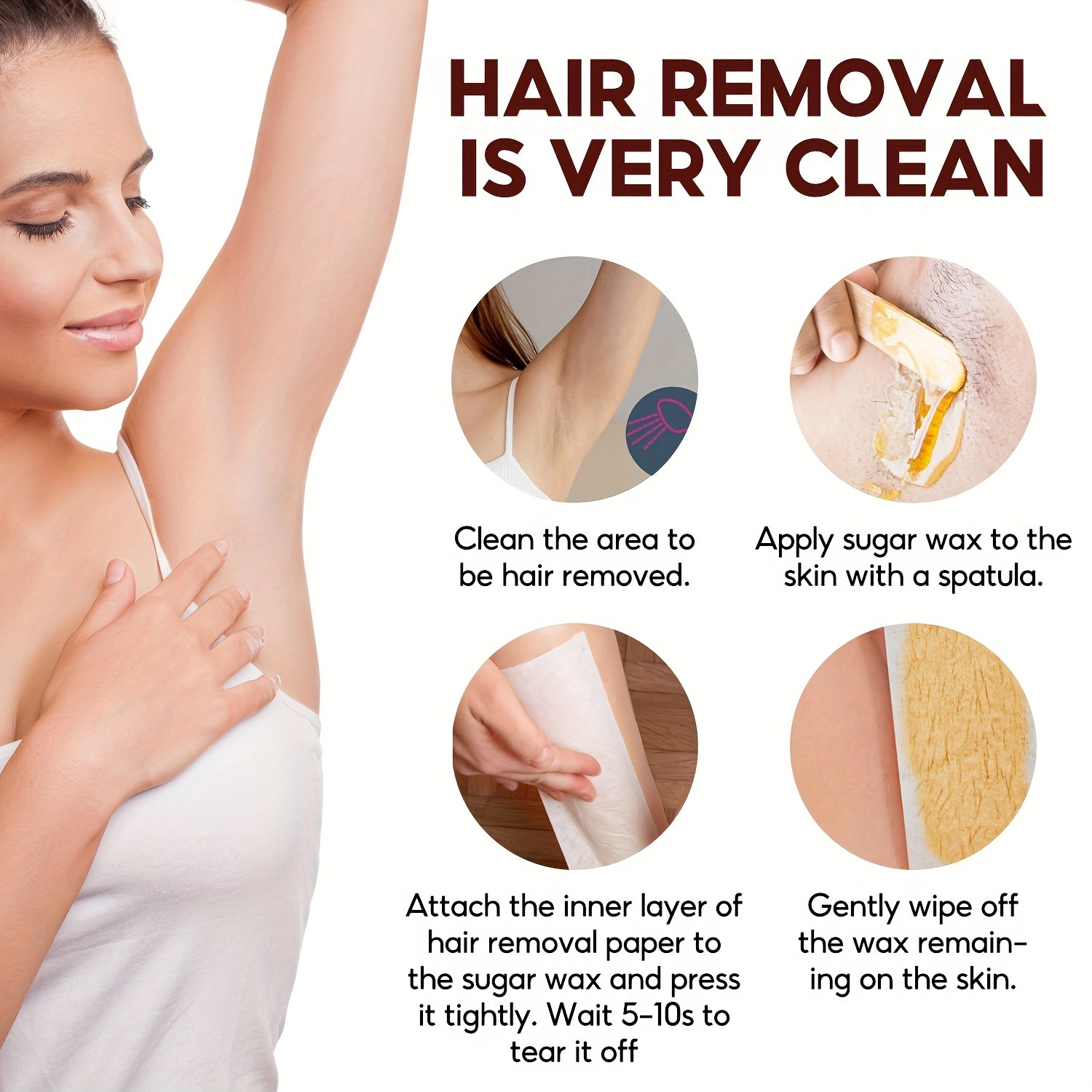 SUMAX Lemon & Honey Hair Removal Wax – Gentle 50g Formula with Plant-Based Squalane for Face & Body