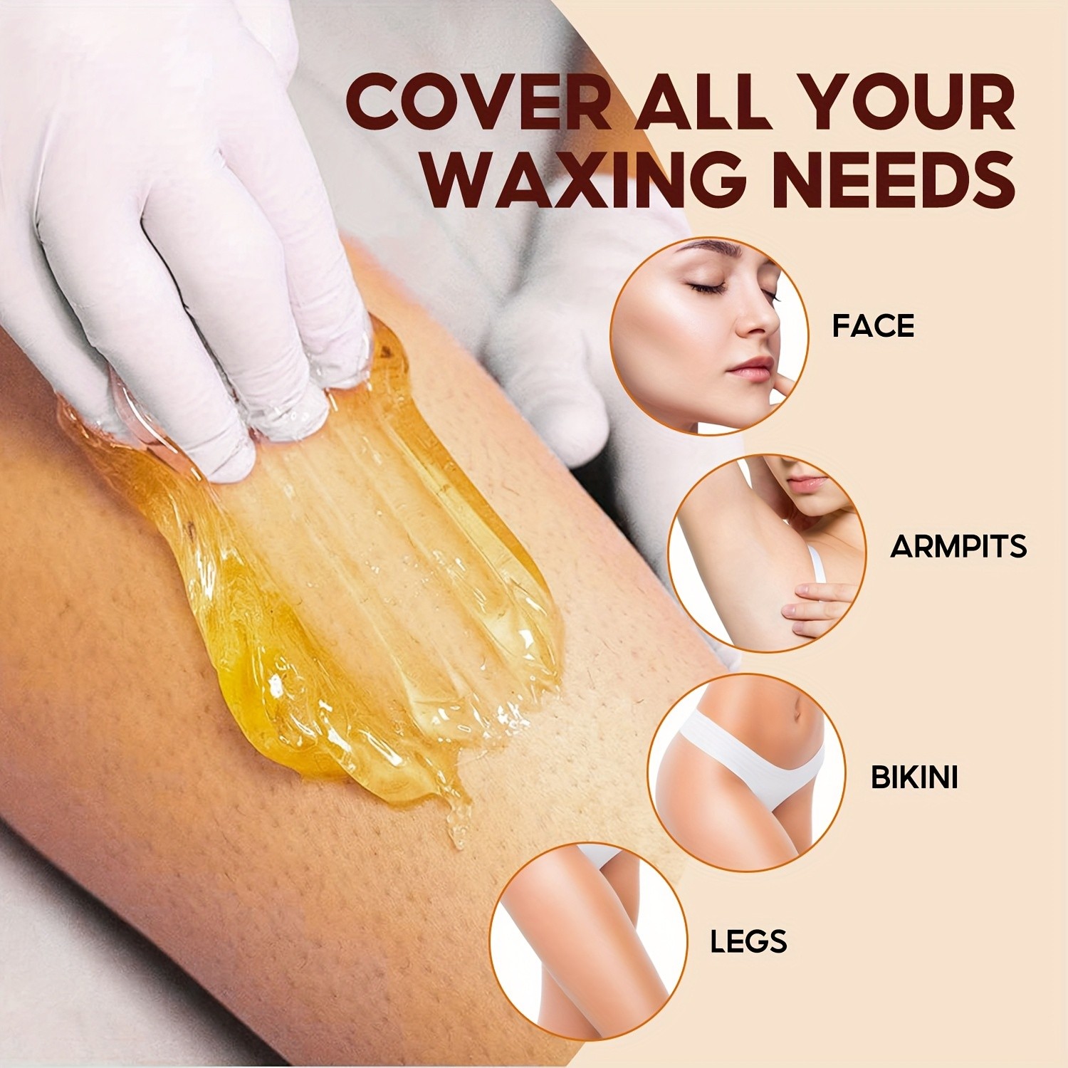 SUMAX Lemon & Honey Hair Removal Wax – Gentle 50g Formula with Plant-Based Squalane for Face & Body