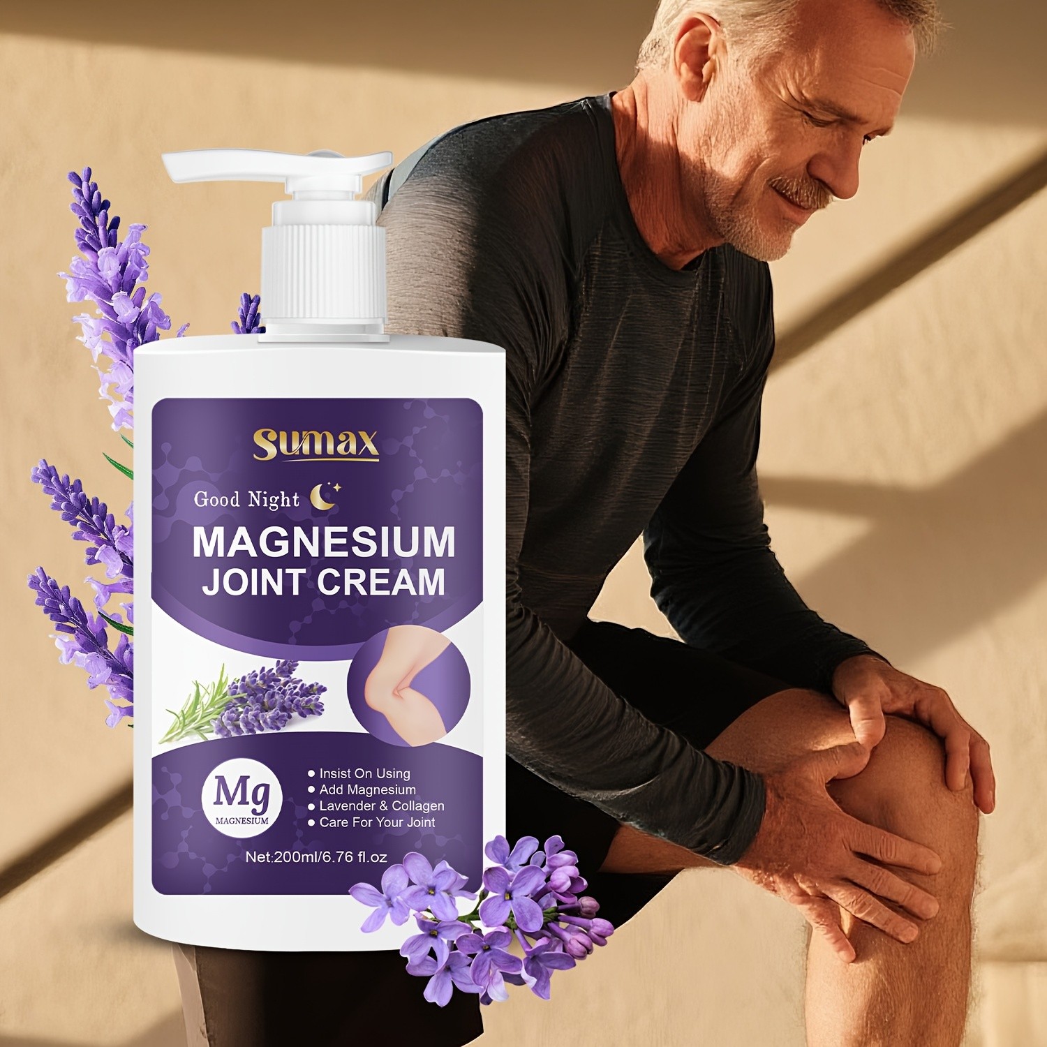SUMAX Extra-Large Magnesium Cream with Lavender – Fast-Absorbing Joint & Muscle Care for All Ages