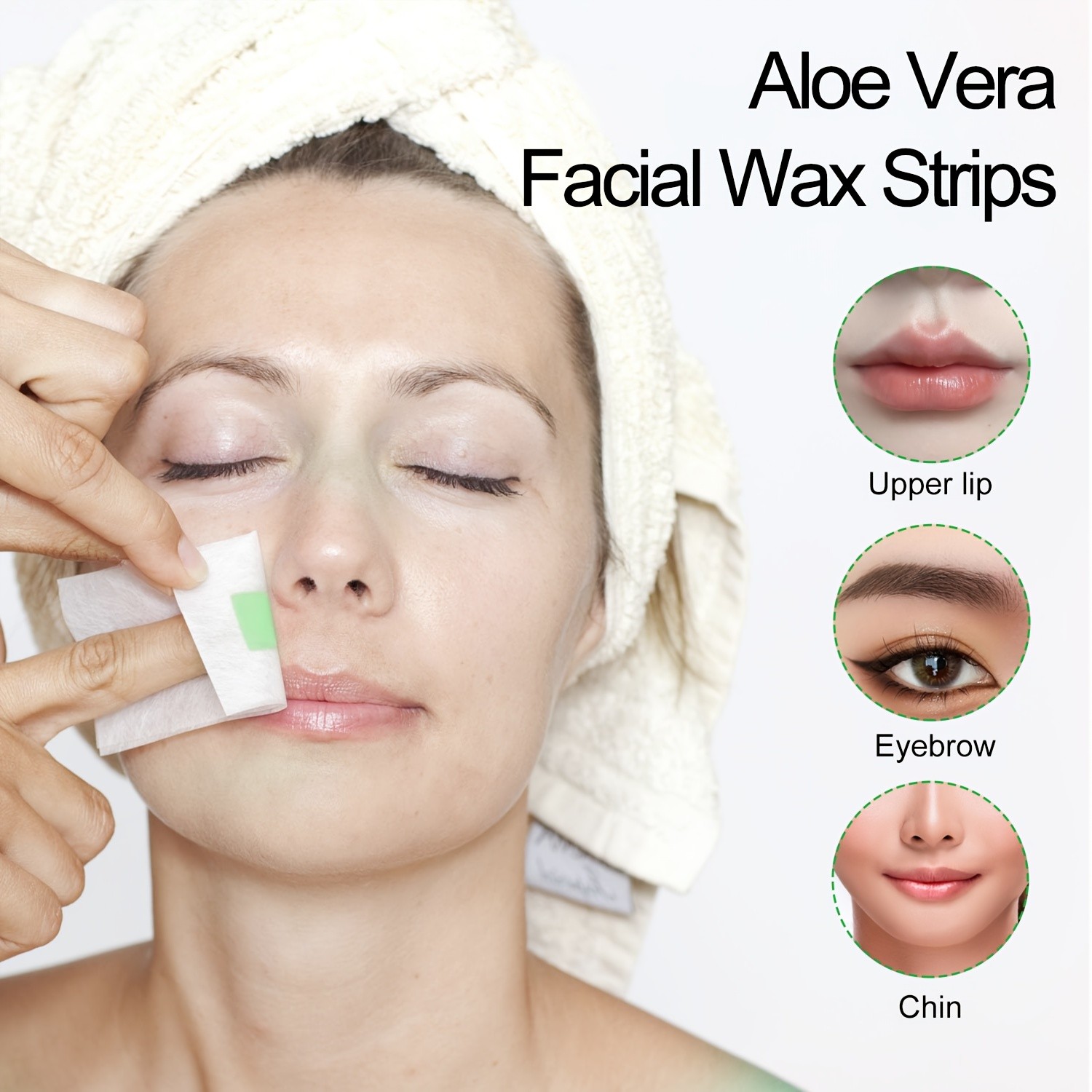 SUMAX 72pcs Aloe Vera Facial Wax Strips – Quick, Moisturizing & Easy Hair Removal for Face & Body