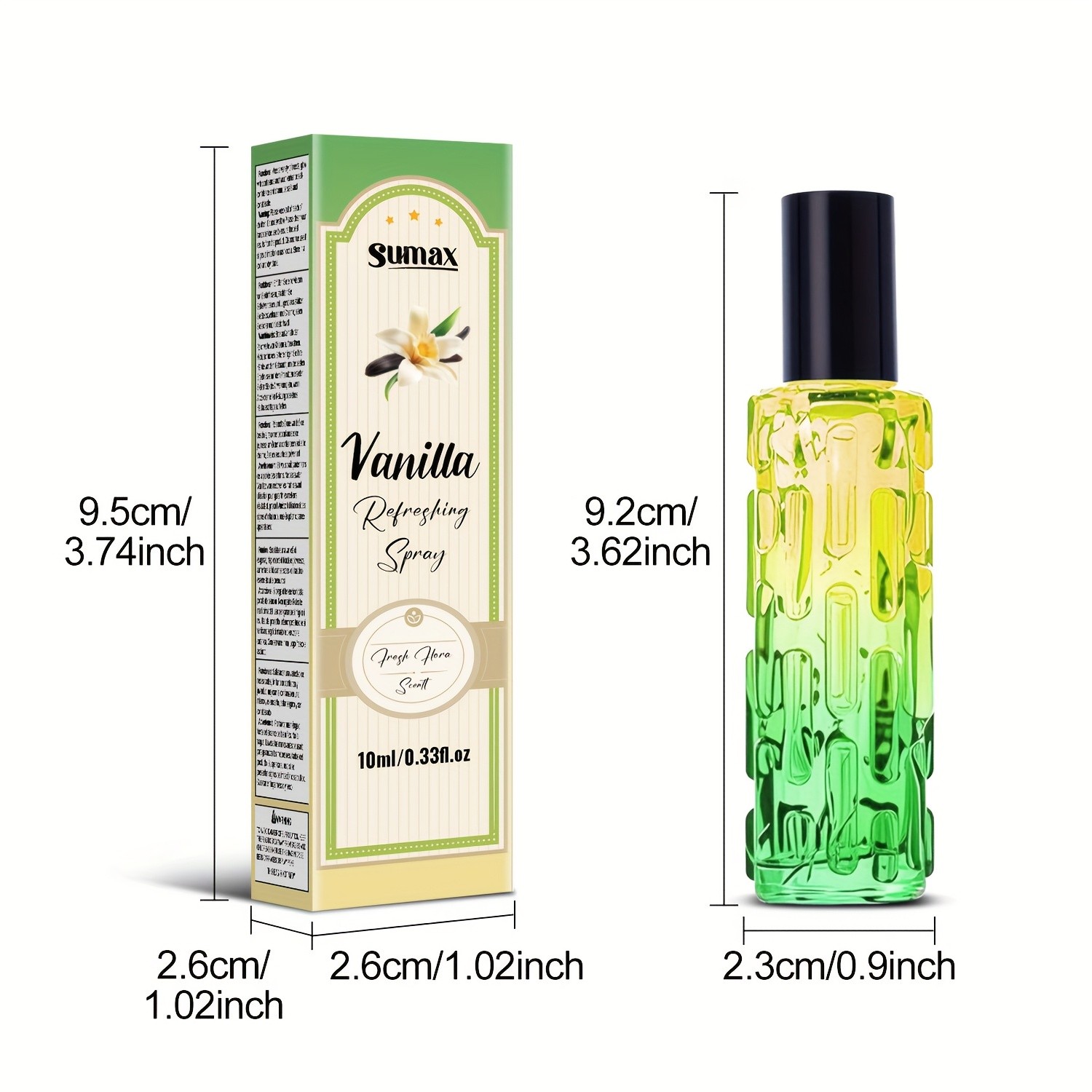 SUMAX Vanilla Deodorant Spray – Alcohol-Free Body Odor Control with Natural Vanilla Fragrance