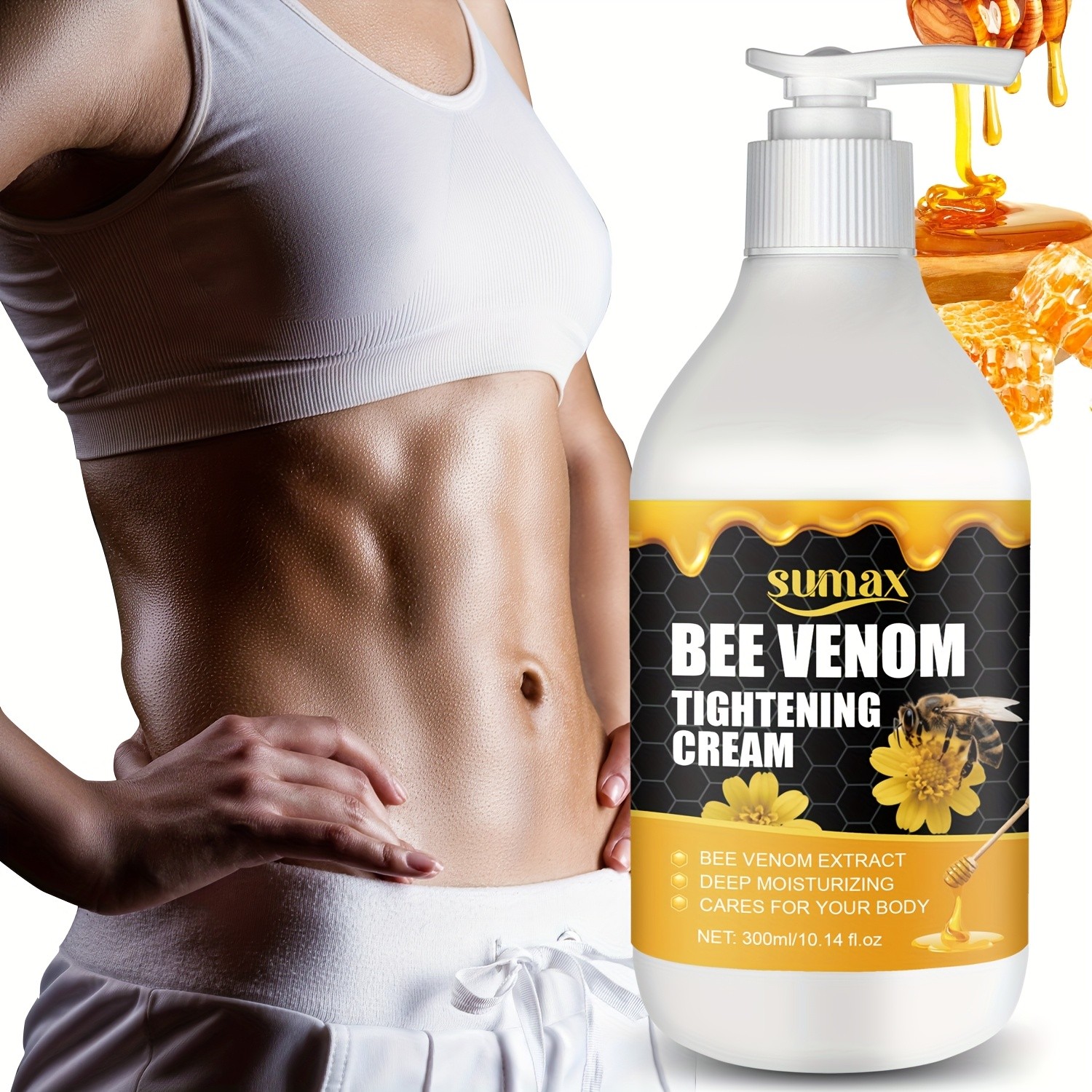 SUMAX Bee Venom Firming Cream – 300ml Moisturizing Body Lotion for Firm, Smooth & Sculpted Skin