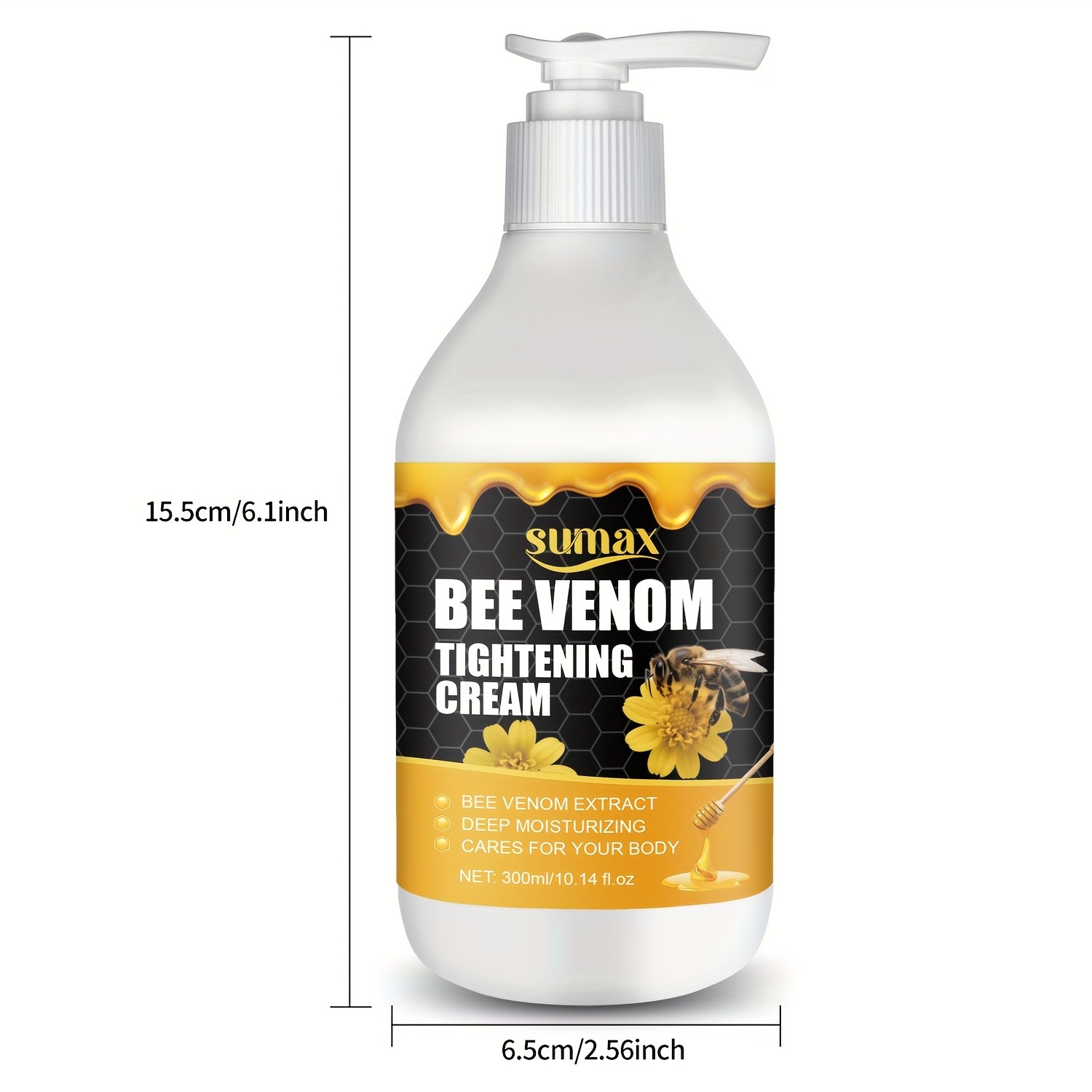 SUMAX Bee Venom Firming Cream – 300ml Moisturizing Body Lotion for Firm, Smooth & Sculpted Skin