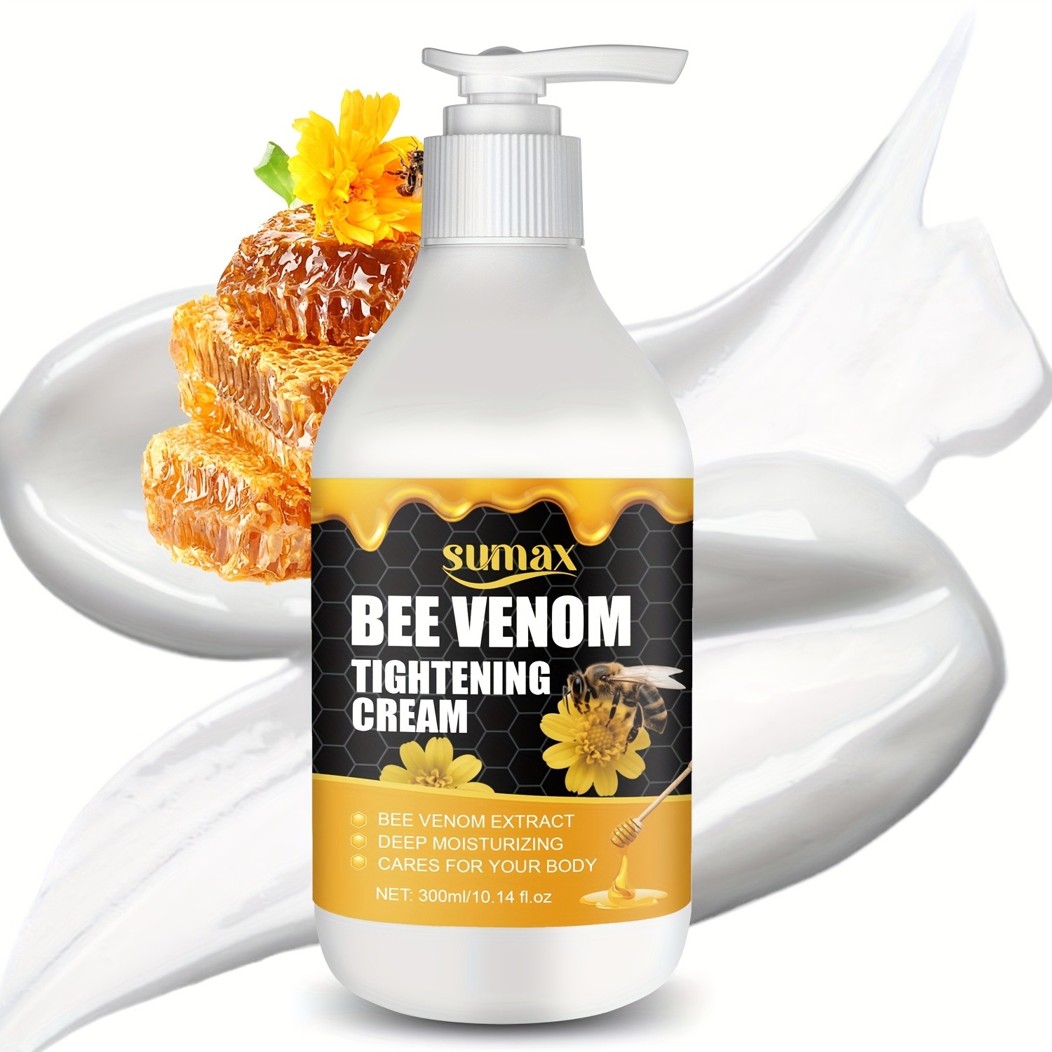 SUMAX Bee Venom Firming Cream – 300ml Moisturizing Body Lotion for Firm, Smooth & Sculpted Skin