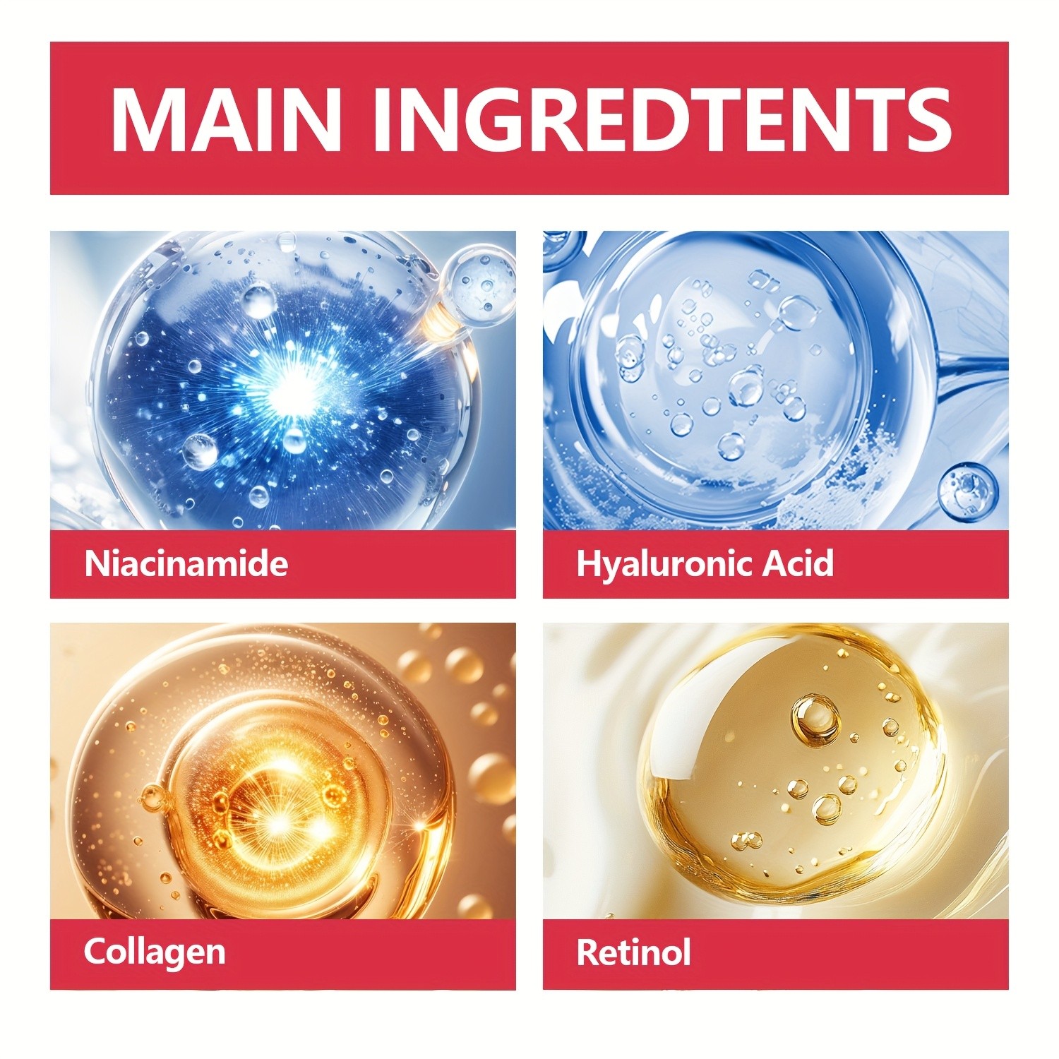 SUMAX Niacinamide 10+ Glass Serum – Alcohol-Free Hydrating & Brightening Facial Serum with Retinol, HA & Glycerin