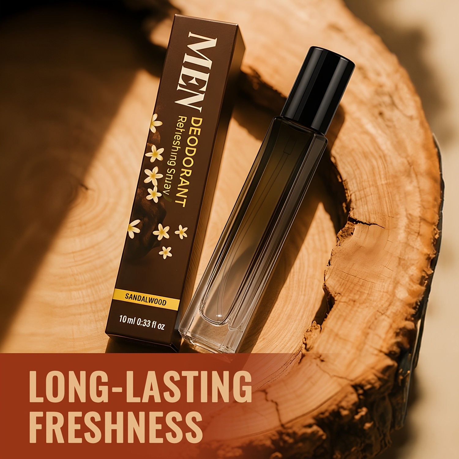 SUMAX Men’s Classic Sandalwood Deodorant Spray – Alcohol-Free, 48-Hour Freshness in a Portable 10ml Bottle