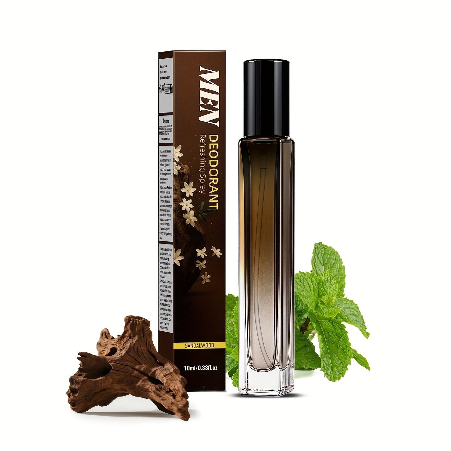 SUMAX Men’s Classic Sandalwood Deodorant Spray – Alcohol-Free, 48-Hour Freshness in a Portable 10ml Bottle