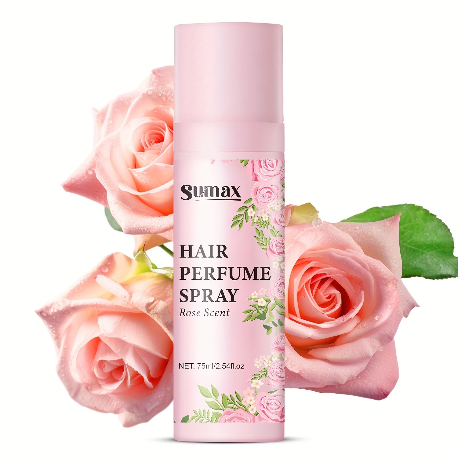 SUMAX Rose Hair Perfume Spray – 75ml Long-Lasting Floral Mist for Hair & Body with Plant-Based Squalane