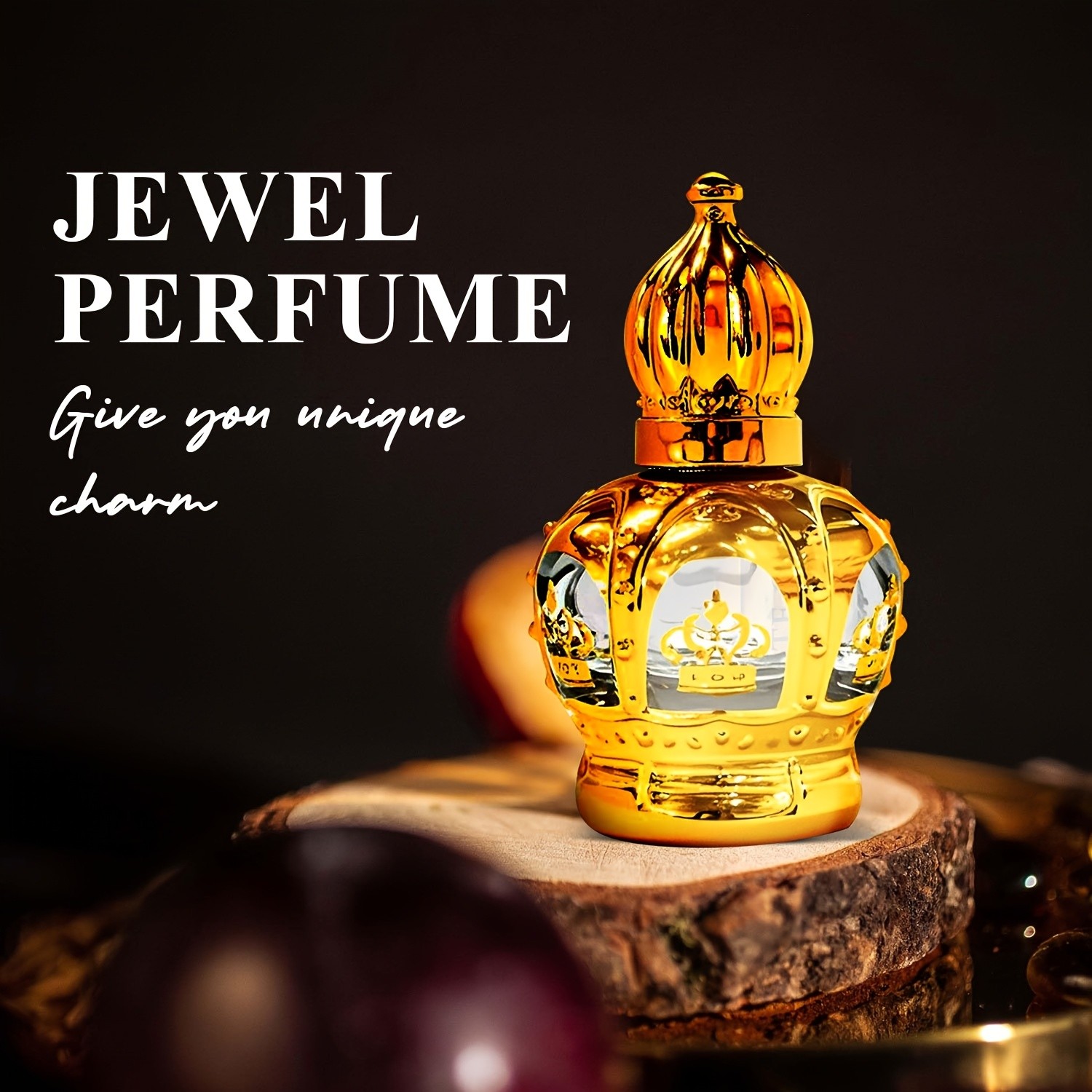 SUMAX Luxury Golden Crown Perfume Roller Ball – Alcohol-Free Long-Lasting Royal Fragrance Oil with Gift Box
