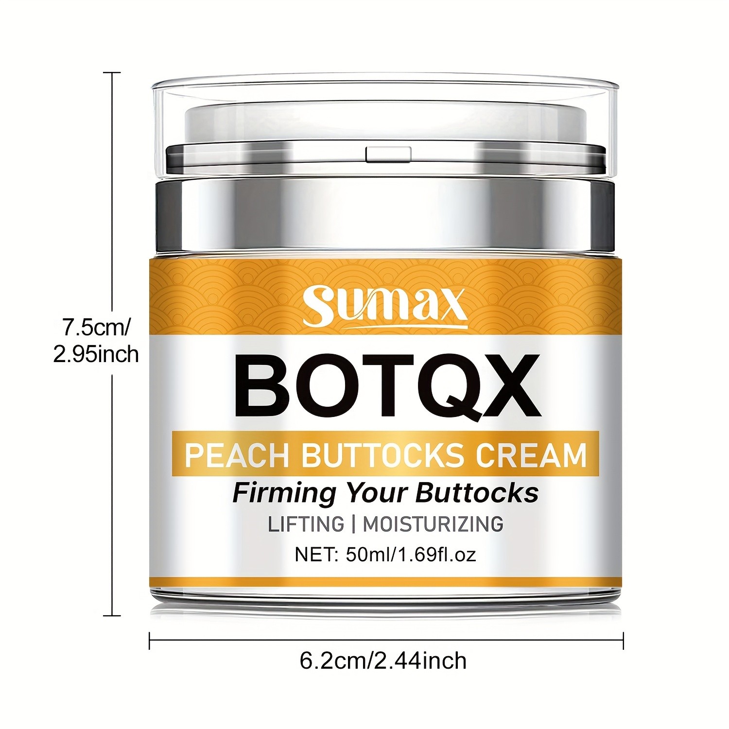 SUMAX Peach Butt Lift & Firming Cream – Hyaluronic Acid, Vitamin C & Collagen Formula (50ml / 1.69 fl.oz)