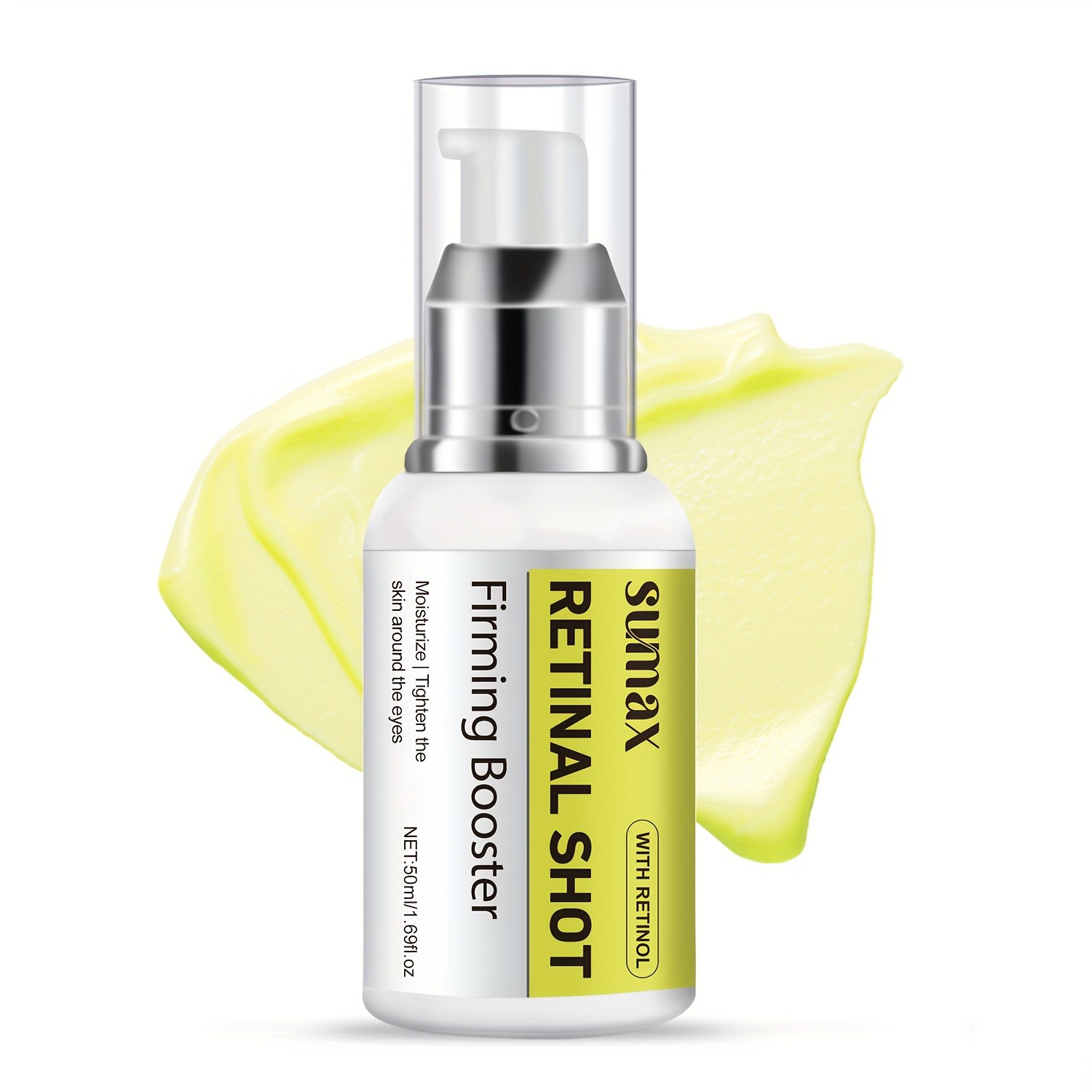 SUMAX Retinol Eye Cream 50ml – White Press Bottle, Hydrating & Moisturizing Eye & Face Serum for All Skin Types