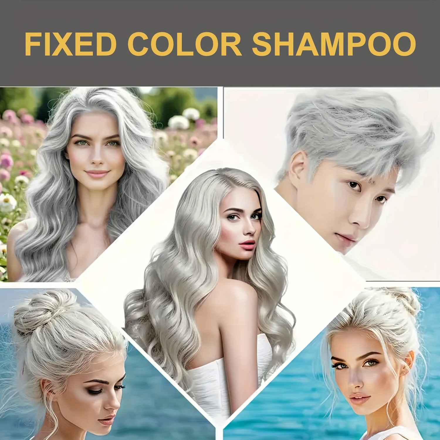 SUMAX 200ml Silvery Grey / Smoke Grey Color-Locking Shampoo – Long-Lasting Uniform Color + Hair Dye Formula