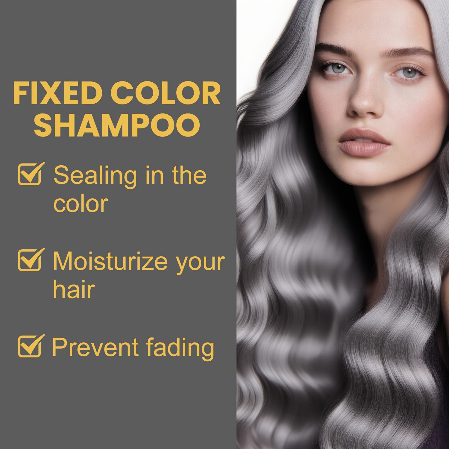 SUMAX 200ml Silvery Grey / Smoke Grey Color-Locking Shampoo – Long-Lasting Uniform Color + Hair Dye Formula