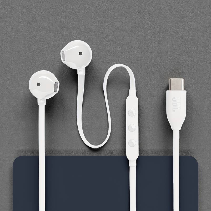 JBL TUNE305C Wireless-Inspired USB-C Headphones – Noise Cancelling, Type-C Quick Charge & Sleek Orange Design