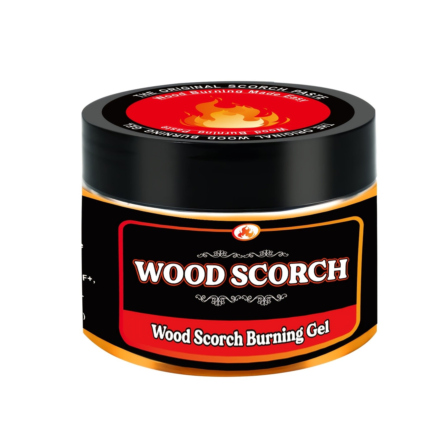 FLYSEA Scorch Burning Gel 4oz (120ml) – Easy DIY Craft Gel for Wood Branding, Stenciling & Detailed Art Patterns