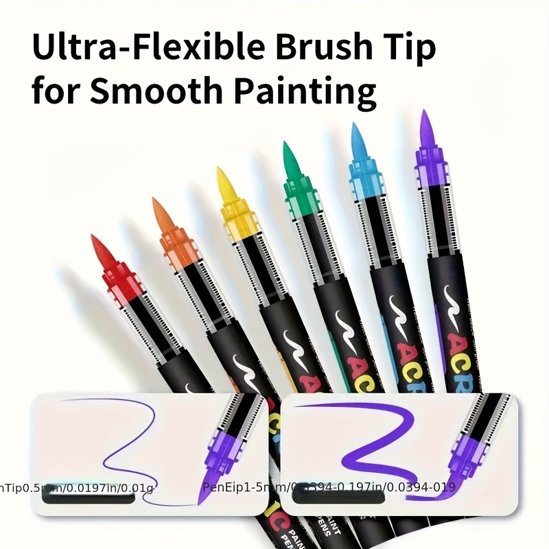 FLYSEA 72-Color Straight Liquid Acrylic Marker Set – High-End Stackable Ink Pens for Office, Crafts & Professional Art Painting