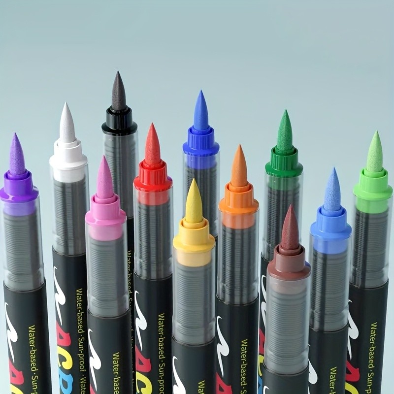 FLYSEA 72-Color Straight Liquid Acrylic Marker Set – High-End Stackable Ink Pens for Office, Crafts & Professional Art Painting