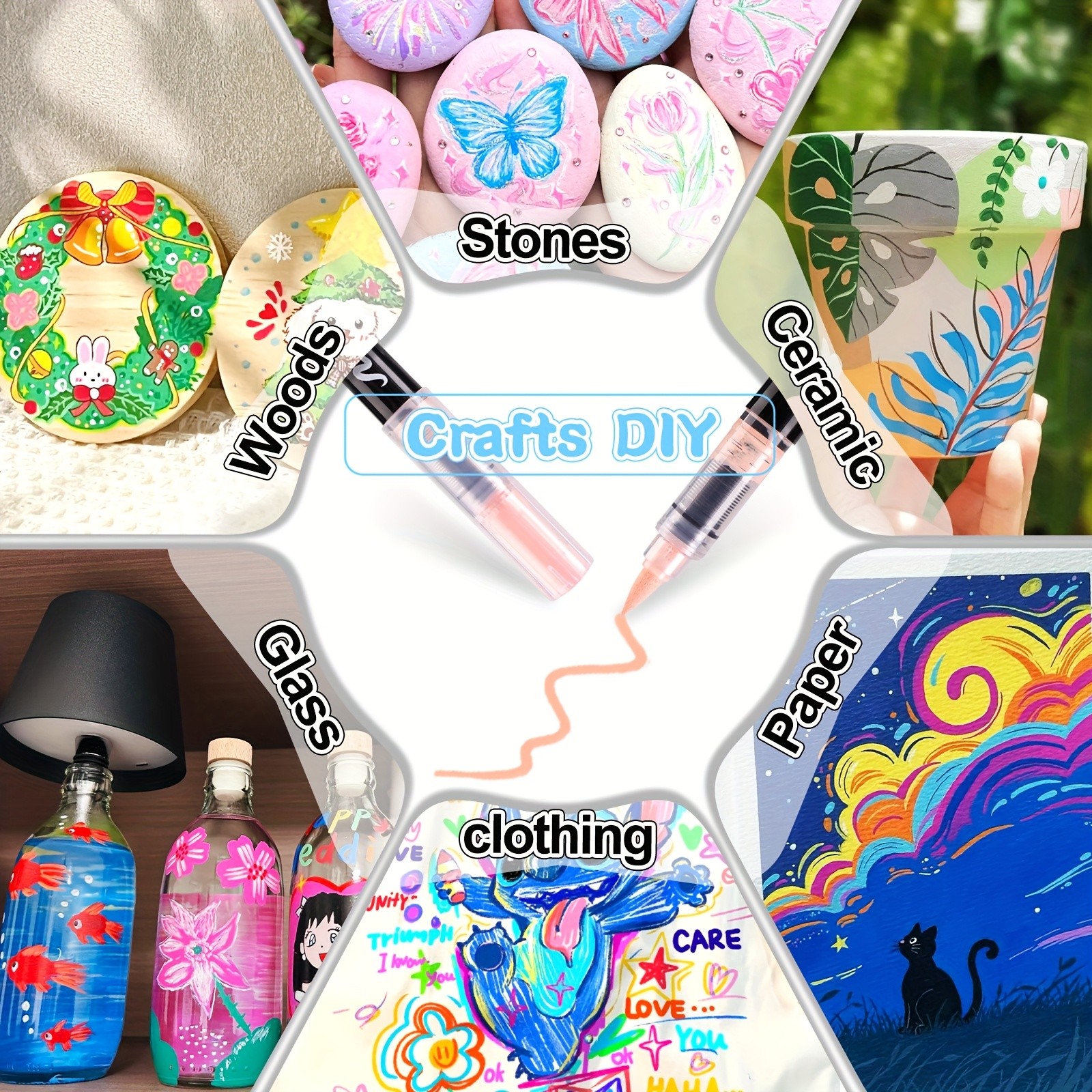 FLYSEA 72-Color Straight Liquid Acrylic Marker Set – High-End Stackable Ink Pens for Office, Crafts & Professional Art Painting