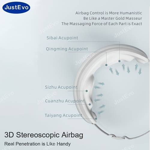 JustEvo Eye Massager – Relaxing Eye Mask with Gentle Music, Warm Therapy & Wireless Comfort
