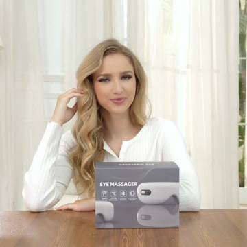 JustEvo Eye Massager – Relaxing Eye Mask with Gentle Music, Warm Therapy & Wireless Comfort