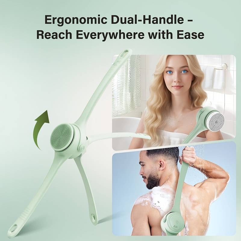 SENBOWE Electric Body Brush – Rechargeable Back Scrubber with 3-Speed Cleansing, Exfoliation & Massage