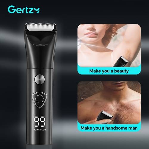 GERTZY Men’s Electric Body Trimmer Set – Full Grooming Kit with Ceramic Blades, Nose Trimmer, Hair Clipper & USB Charging