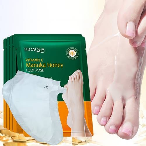 10 Pairs Vitamin E & Manuka Honey Foot Masks – Deep Moisturising & Nourishing Treatment for Dry, Cracked Feet