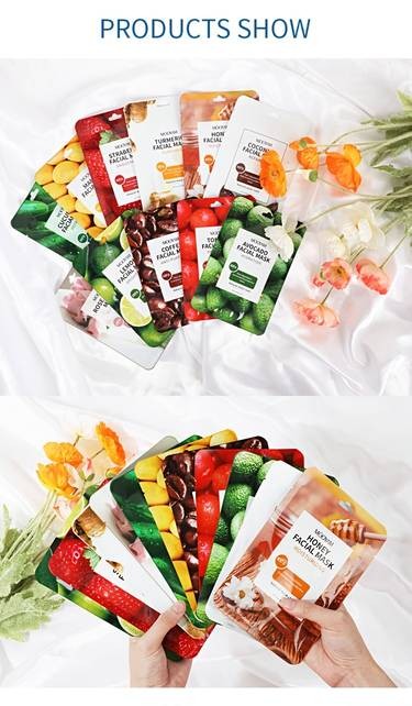 11pcs MOOYAM Fruit Facial Mask Set – Fresh Fruit Glow for Your Skin Perfect for At-Ho