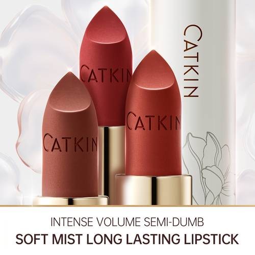 CATKIN Ice Blossom Matte Lipstick – Deep Red Elegance That Lasts All Day