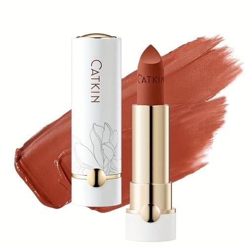 CATKIN Ice Blossom Matte Lipstick – Deep Red Elegance That Lasts All Day