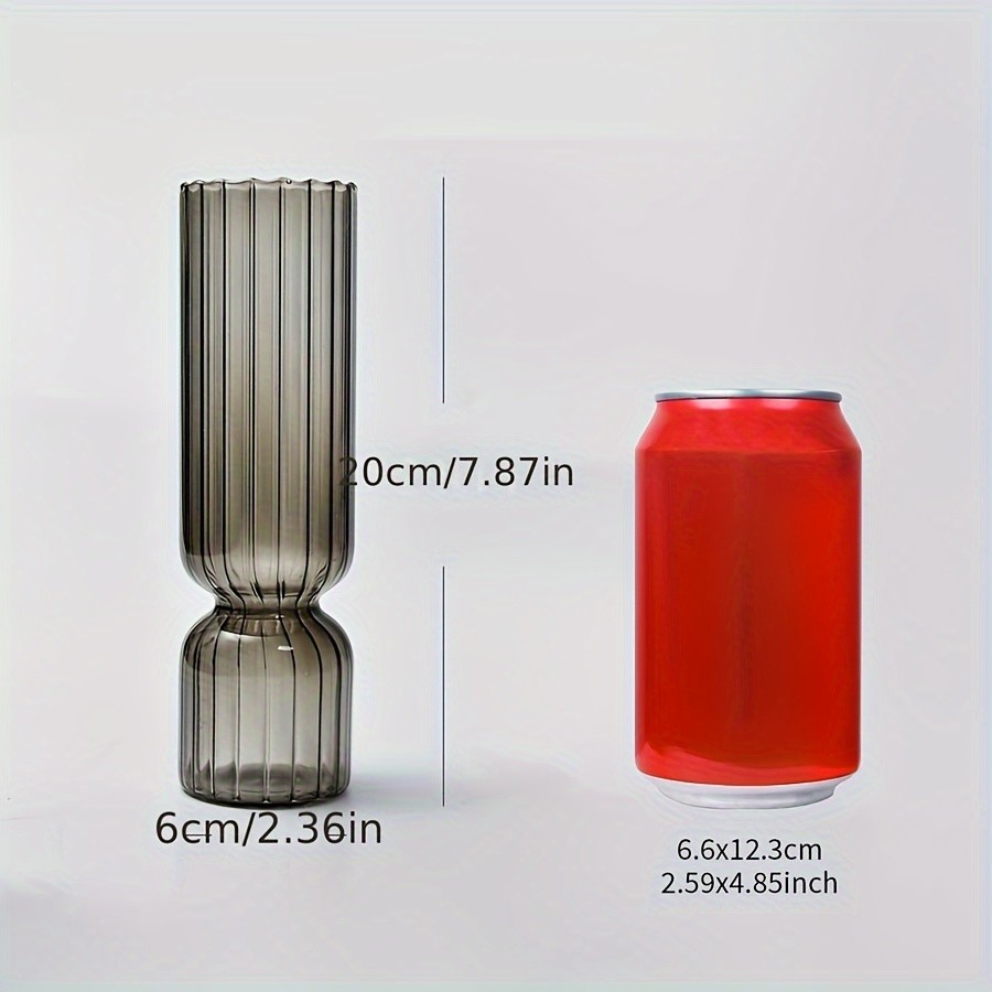 YUMIPLUS Streak Glass Hydroponic Vase – Decorative Flower & Plant Pot for Home, Windows, Parties & Events