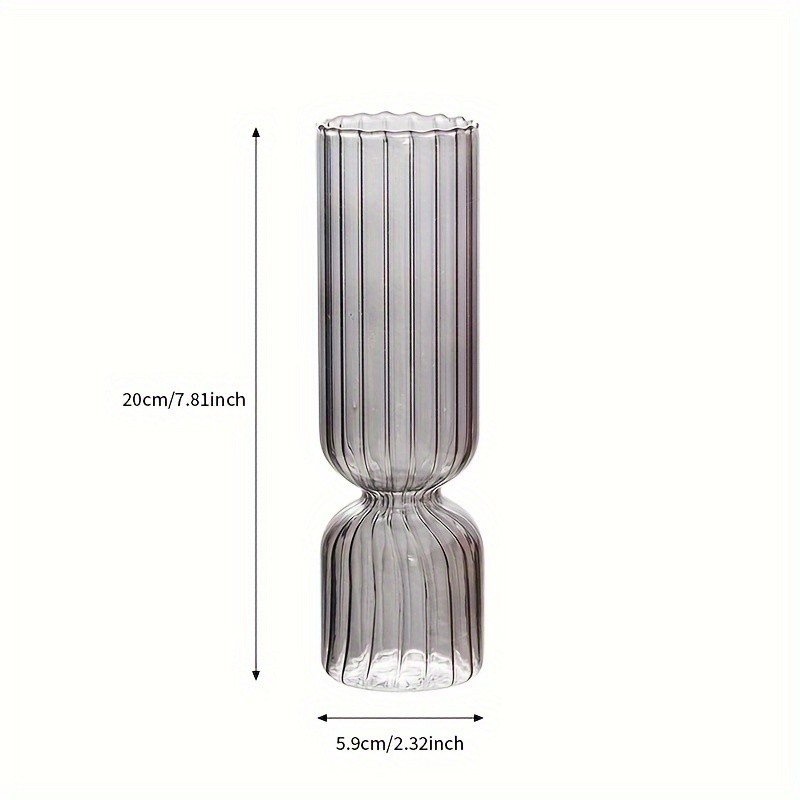 YUMIPLUS Streak Glass Hydroponic Vase – Decorative Flower & Plant Pot for Home, Windows, Parties & Events