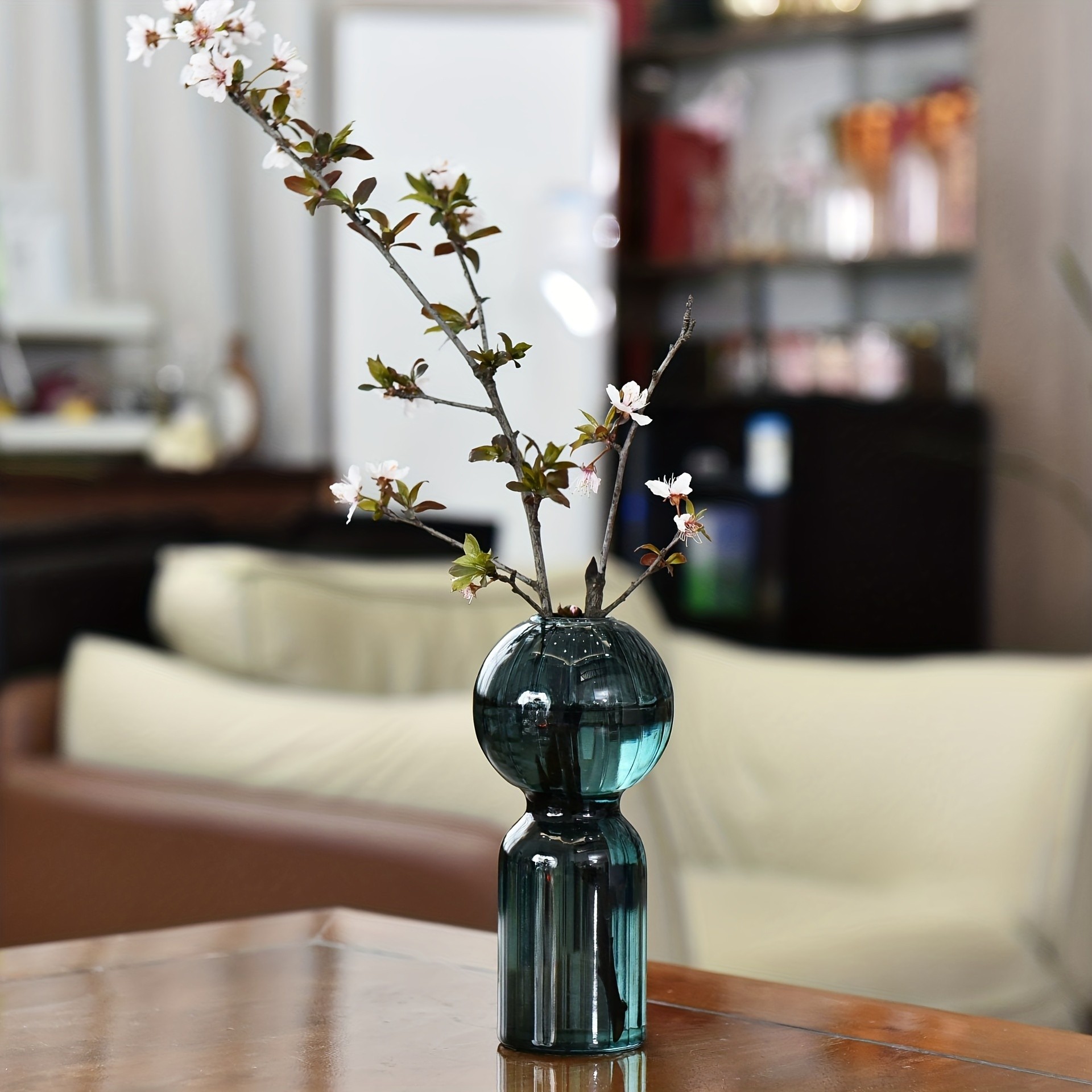 YUMIPLUS Streak Glass Hydroponic Vase – Decorative Flower & Plant Pot for Home, Windows, Parties & Events