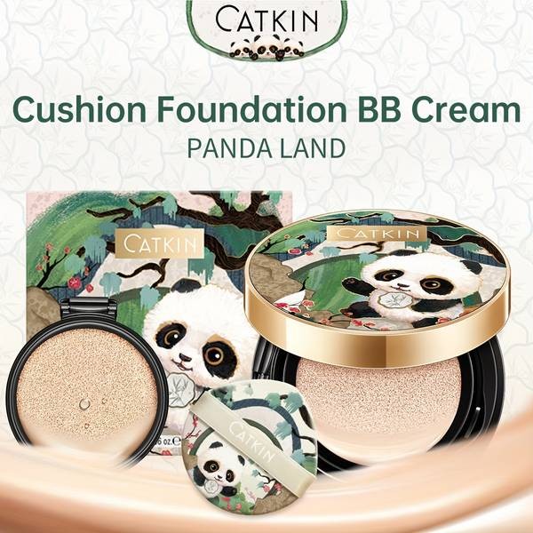 CATKIN Panda Land Foundation – Full-Coverage Cushion Glow for All-Day Wear (Christmas Gift)  Perfect for: Everyday