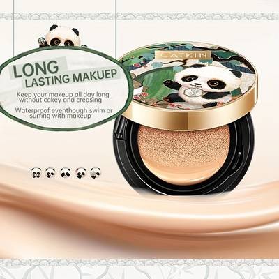 CATKIN Panda Land Foundation – Full-Coverage Cushion Glow for All-Day Wear (Christmas Gift)  Perfect for: Everyday