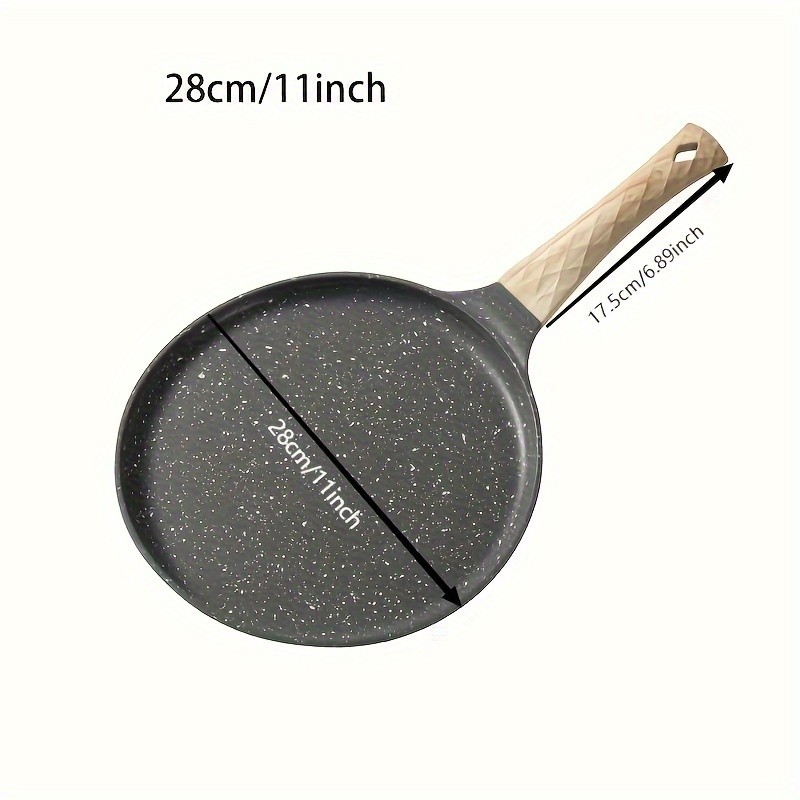 YUMIPLUS 10-Inch Nonstick Crepe Pan – Swiss Granite Coated Dosa & Pancake Skillet