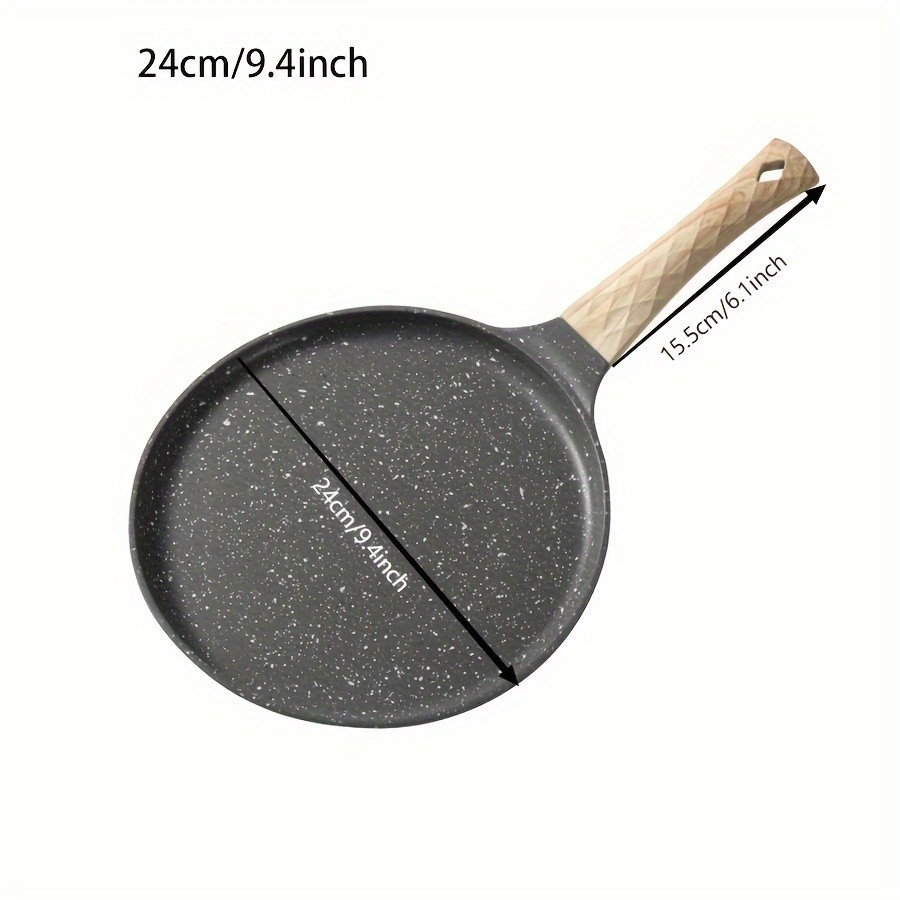YUMIPLUS 10-Inch Nonstick Crepe Pan – Swiss Granite Coated Dosa & Pancake Skillet