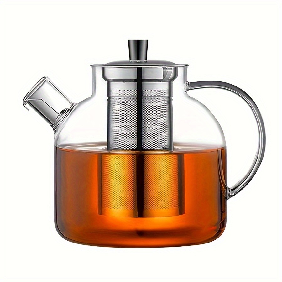YUMIPLUS 1500ml Glass Teapot with Infuser – Stovetop-Safe Premium Tea Brewing Pot